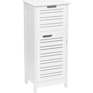 👉 Badkamerkast wit MDF Miami Halfhoog Met 1 Deur En Plank - 36,5x30x83 Cm 6013929240246