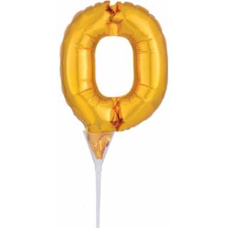 👉 Folieballon goud goudkleurig Amscan 0 Junior 20,5 X 9,5 Cm 26635373494