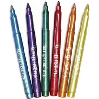 👉 Multikleur Haza Original Glitter Markers 6 Stuks 7312460280230