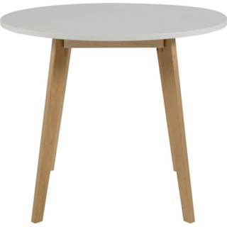 👉 Tafel wit houten 24designs Ella - Ø90 X H75.5 Cm Tafelblad Poten 8719323472068