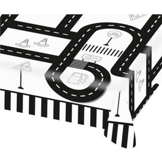 👉 Tafelkleed zwart wit papier Amscan On The Road 180 X 120 Cm Zwart/wit 194099003254