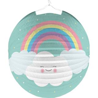 👉 Lampion papier groen Amscan Rainbow & Cloud 25 Cm Pastelgroen 192937047477