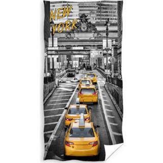 👉 Strandlaken katoen multikleur New York Yellow Cab - 70 X 140 Cm Multi 5902689443862
