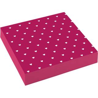 👉 Servet roze wit papier Amscan Servetten Hartjes 33 X Cm Roze/wit 13051873554