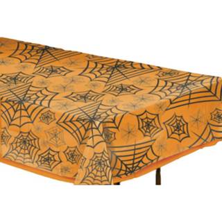 👉 Tafelkleed oranje zwart kunststof Amscan Halloween 243 X 137 Cm Oranje/zwart 48419363354