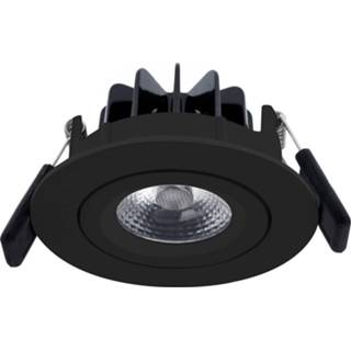 👉 Inbouwspot zwart aluminium LED Salerno 8 Watt 2700K IP44 kantelbaar 8720364400101