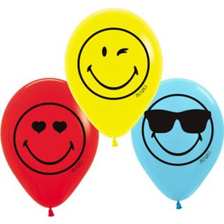 👉 Ballon multikleur Amscan Ballonnen Smileys Junior 28 Cm Latex 6 Stuks 194099002806