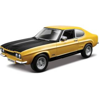👉 Modelauto geel zwart metaal Ford Capri Rs 2600 Geel/zwart 13 Cm Schaal 1:32 - Speelgoed Auto Schaalmodel 8719538998063