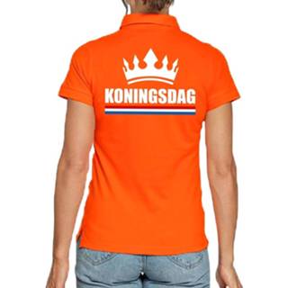 👉 Poloshirt oranje synthetisch XL vrouwen Koningsdag / Polo T-shirt Kingsday Crew Dames - Personeel Shirts 8719538997615