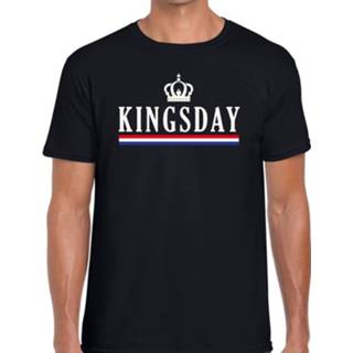 👉 Shirt zwart synthetisch XL mannen Kingsday Met Kroontje T-shirt - Voor Heren Koningsdag Kleding 8720147010060