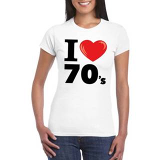 👉 Shirt wit synthetisch vrouwen I Love 70's T-shirt Dames - Seventies Kleding 2xl 8719538945227