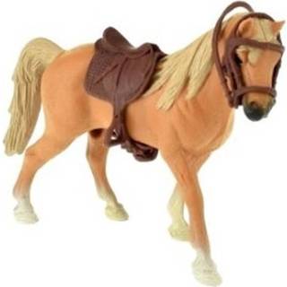 👉 Bruin kunststof Toi-toys Horses Pro Veulen Met Zadel 8719904371667