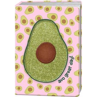 👉 Notitieboek roze Blueprint Collections Happy Zoo A5 Avocado Met Glitter Print 5055918638086