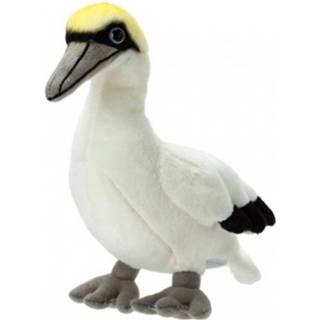 👉 Pluche witte Jan-van-gent knuffel 17 cm - Zeevogel vogels knuffels - Speelgoed voor kinderen