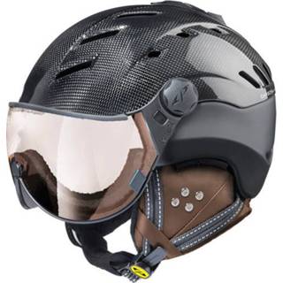 👉 Skihelm zwart carbon CP Camurai - meekleurend vizier kies uit 7 soorten !