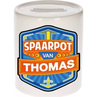 Spaarpot keramiek multikleur kinderen Kinder Voor Thomas - Naam Spaarpotten 8719538347618