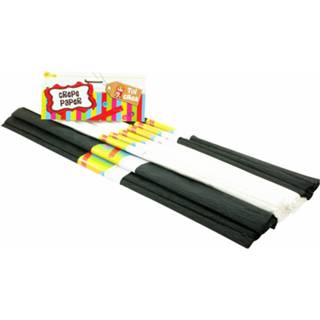 👉 Crepepapier zwart wit Toi-toys Zwart, 50 Cm (B) 8714627465129