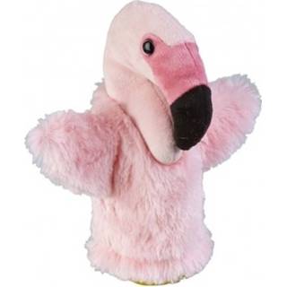 👉 Handpop roze pluche Flamingo Knuffel 26 Cm - Tropische Vogels Handpoppen Knuffeldieren 8720147382976