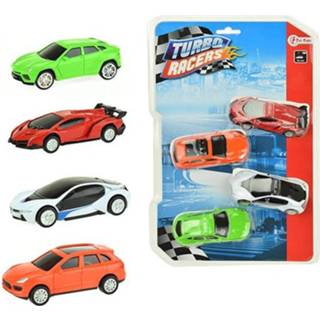 👉 Multicolor Toi-toys Raceauto's Pull Back 4-delig 9 Cm 8719904277549