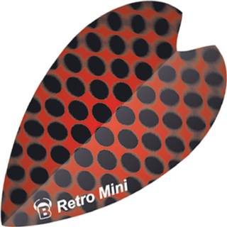 Zwart rood Bull's Flights Mini Retro & 100 Micron Zwart/rood 4022847509948