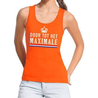 👉 Tanktop oranje synthetisch XL vrouwen Door Tot Het Maximale / Mouwloos Shirt Voor Dames - Koningsdag Kleding 8720147007817