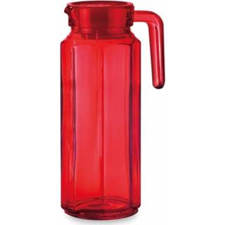 👉 Koelkast rood glas geel Glazen Schenkkan Met Afsluitbare Dop 1 L - Sapkan/limonade Kannen 8720147598407