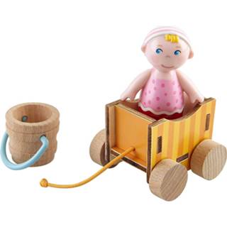 👉 Poppenhuispop roze bruin hout baby's Little Friends Baby Nora 12 Cm Roze/bruin 4010168243740