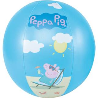 👉 Strandbal blauw Happy People Peppa Pig 29 Cm 4008332162645