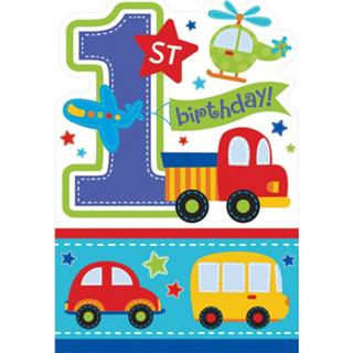 👉 Envelop multikleur jongens Amscan Uitnodiging Met 1 Jaar Birthday 8 Stuks 13051496661