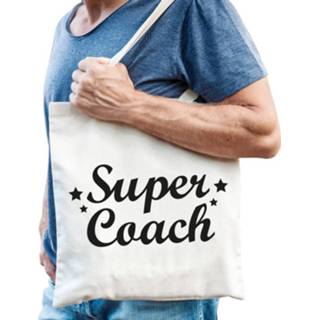 👉 Katoenen tas katoen beige Super Coach - Coach/trainer 8720147197068