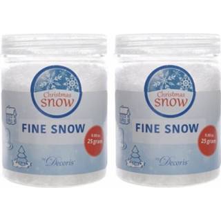 👉 Kunstsneeuw kunststof wit 2x Fijne In Pot 25 Gram - Nepsneeuw Potje 8720147539318
