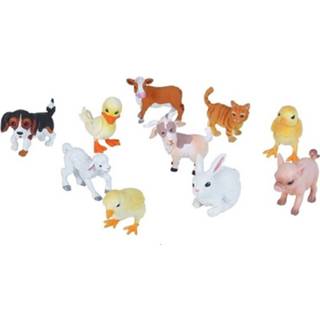 👉 Speelfiguur plastic kunststof baby's kinderen Boerderijdieren Babydieren Speelgoed 10-delig - Kleine Speelfiguren Voor 8720147612127