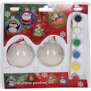 👉 Kerstbal polyresin multikleur Diy Kerstballen Maken Set Met 2x 8719538399112