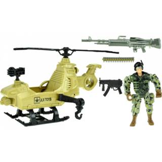 👉 Helikopter legergroen kunststof Toi-toys Speelset Army Soldaat Met 5-delig 8719904154758