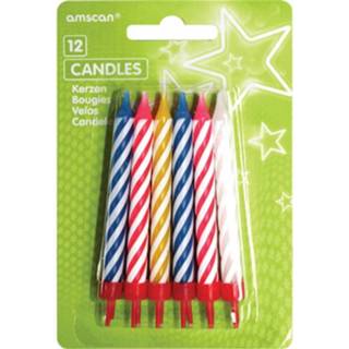 👉 Verjaardag kaarsje Amscan Verjaardagskaarsjes Multi Spiral 8,3 Cm 12 Stuks 13051418656