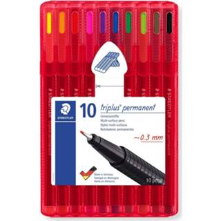 👉 Fineliner multikleur Staedtler Triplus Permanent, 10st In Etui 4007817050620