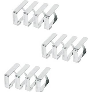 👉 Tafelkleed RVS 3x Set Van 4 Klemmen 8719538913745