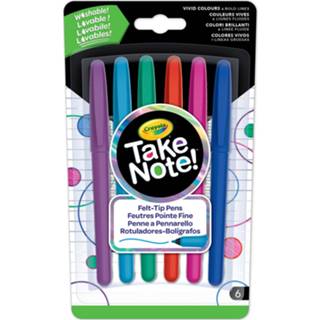 👉 Viltstift multikleur Crayola Take Note! Viltstiften Uitwisbaar 12 Cm 6 Stuks 71662065324