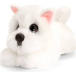 👉 Knuffeldier wit polyester kinderen Westie honden 25 cm