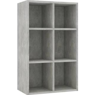 👉 Boekenkast steigerhout grijs Vidaxl Boekenkast/dressoir 66x30x97,8 Cm Spaanplaat Betongrijs 8719883675077