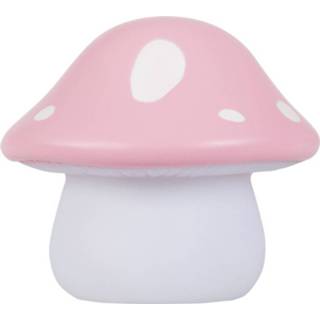 👉 Nachtlamp roze PVC A Little Lovely Company Paddenstoel Junior 11 Cm 8719033869264