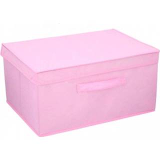 👉 Opbergdoos roze textiel Tom 3 L 8719817619382