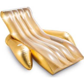 👉 Loungestoel vinyl goud Intex Opblaasbare 175 Cm 6941057417332