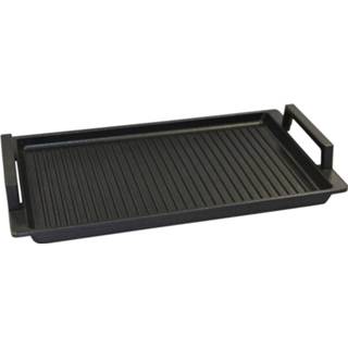 👉 Grillplaat aluminium zwart Eurolux Met Grepen 41 X 24 2,5 Cm Inductie 4260497841432