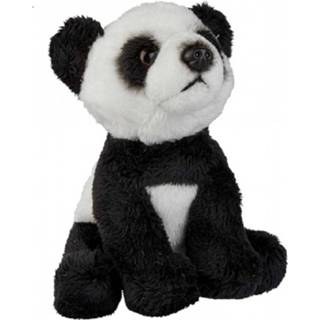 Knuffel zwart witte pluche polyester kinderen Zwart/witte Panda Beer 15 Cm - Pandaberen Knuffels Speelgoed Knuffeldieren/knuffelbeest Voor 8720147749397