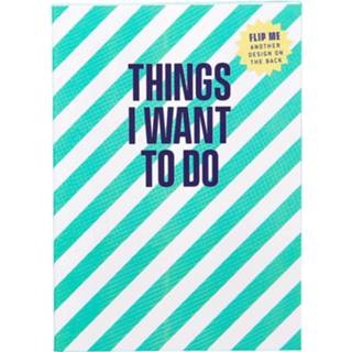 👉 Groen wit papier Yes Studio Mini-notitieboek Things I Want A6 Groen/wit 5055923772973