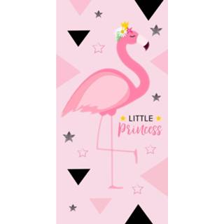 👉 Strandlaken roze katoen Flamingo Little Princess - 70 X 140 Cm 5902689442896