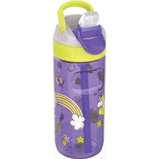 👉 Drinkfles geel paars siliconen kunststof Kambukka Lagoon Princess 500 Ml Geel/paars 8719817737215