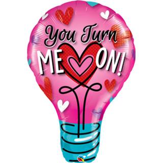 👉 Folieballon roze blauw Folat You Turn Me On 102 Cm Roze/blauw 71444460491