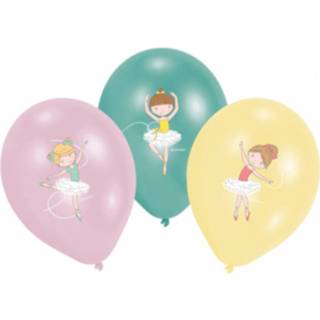 👉 Ballon multikleur meisjes Amscan Ballonnen Little Dancer 28 Cm Latex 6 Stuks 13051873844